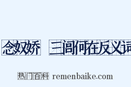 念奴娇·三闾何在反义词是什么意思的图片